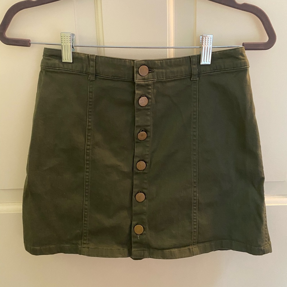 forever 21 button-up skirt